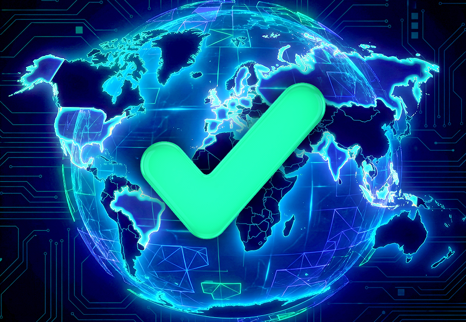 World Map with Self-assessment Test