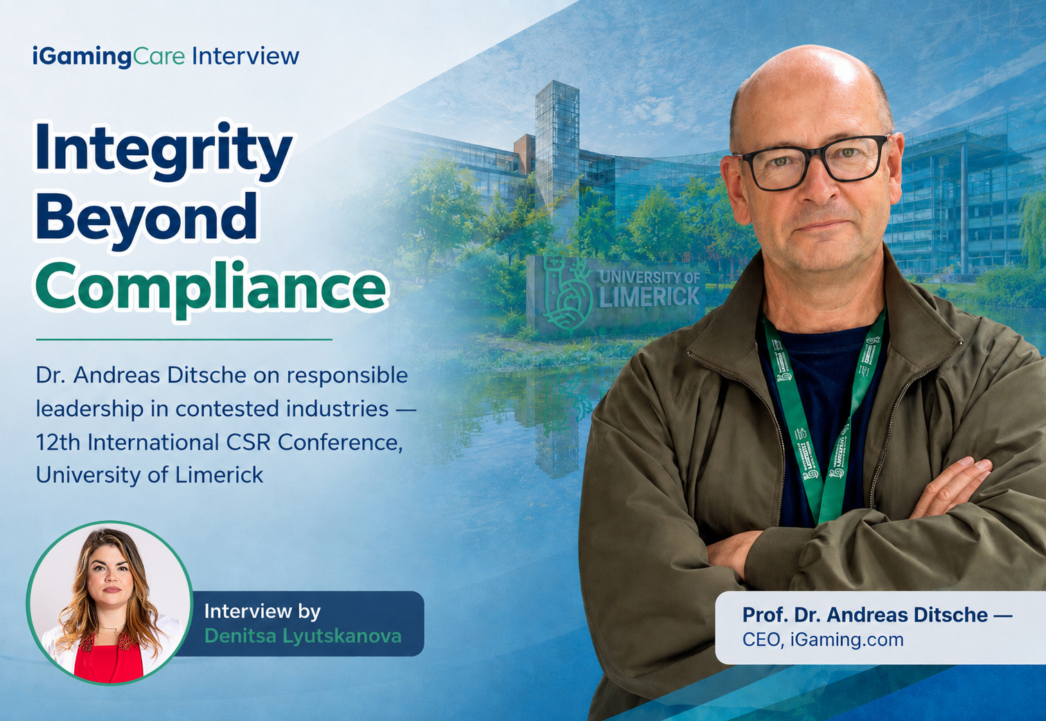 Dr. Andreas Ditsche on responsible leadership in morally contested industries — 12th International CSR Conference, University of Limerick