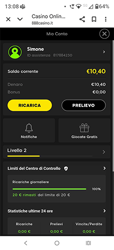 La cassa del casinò 888casino con i metodi di pagamento