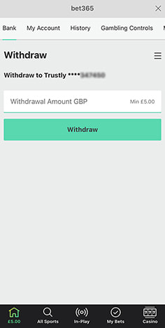 Casino Cashier with Withdraw Option