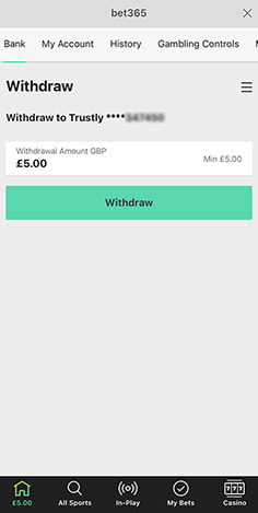Casino Cashier with Withdrawal Payment Method Selection