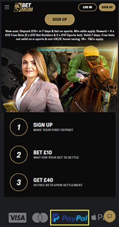 BetMGM Cashier with Payment Methods