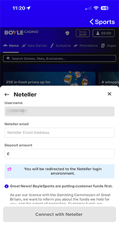 Boyle Casino Cashier with Deposit Amount