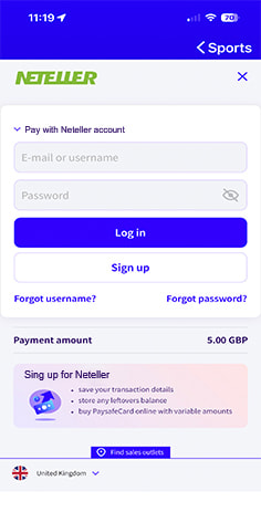 Boyle Casino Redirected to Neteller Login Page