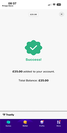 Confirm the Trustly Deposit to Casumo