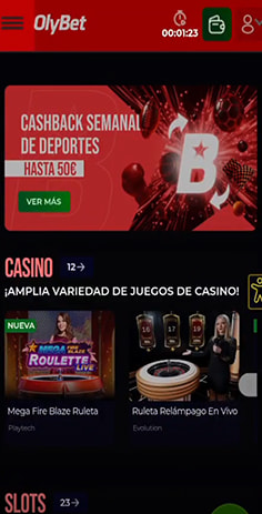 Página principal de casino OlyBet