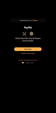 Verificación de identidad durante el pago con PayPal en bwin