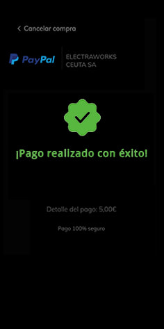 Confirmación del pago realizado con PayPal en bwin