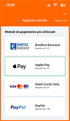 La cassa del casinò Gioco Digitale con Apple Pay tra i metodi di pagamento
