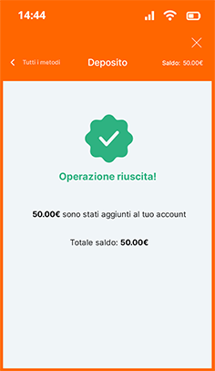 Deposito Apple Pay accreditato sul conto di gioco Gioco Digitale
