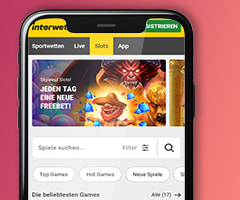 Die mobile Version des Interwetten Casinos.
