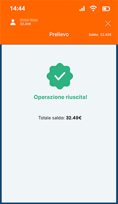La conferma del ricevimento dei fondi con l'app di LeoVegas