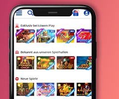 Die mobile Version des Löwen Play Casinos.