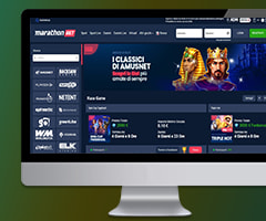 La schermata della homepage del casinò online Marathonbet