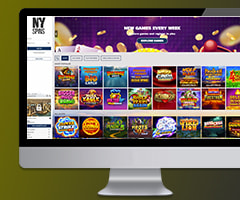 Desktop View of the NY Spins Casino Website