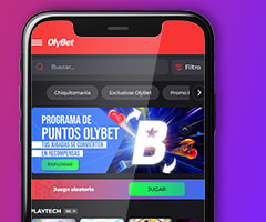 Página principal de OlyBet en versión móvil
