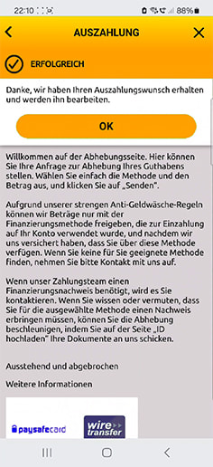Der dritte Schritt, um in PaysafeCard Casinos Geld abzuheben: KYC durchführen.