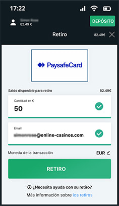 Selección del método de pago más conveniente para retirar en un casino online con PaysafeCard