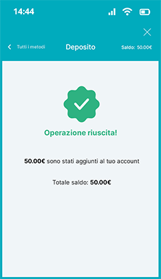 Deposito Apple Pay accreditato sul conto di gioco StarCasinò