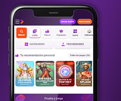 Página principal de TonyBet en versión móvil