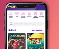 Die mobile Version des Wildz Casinos.