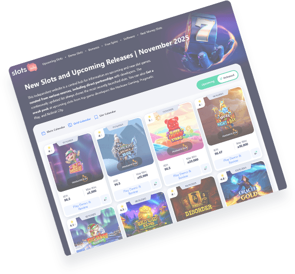 Slots.info Homepage Preview - One of Our International Websites